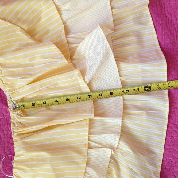 NWT Large Maeve by Anthropology Lemon Yellow Crop Top - Picture 4 of 4